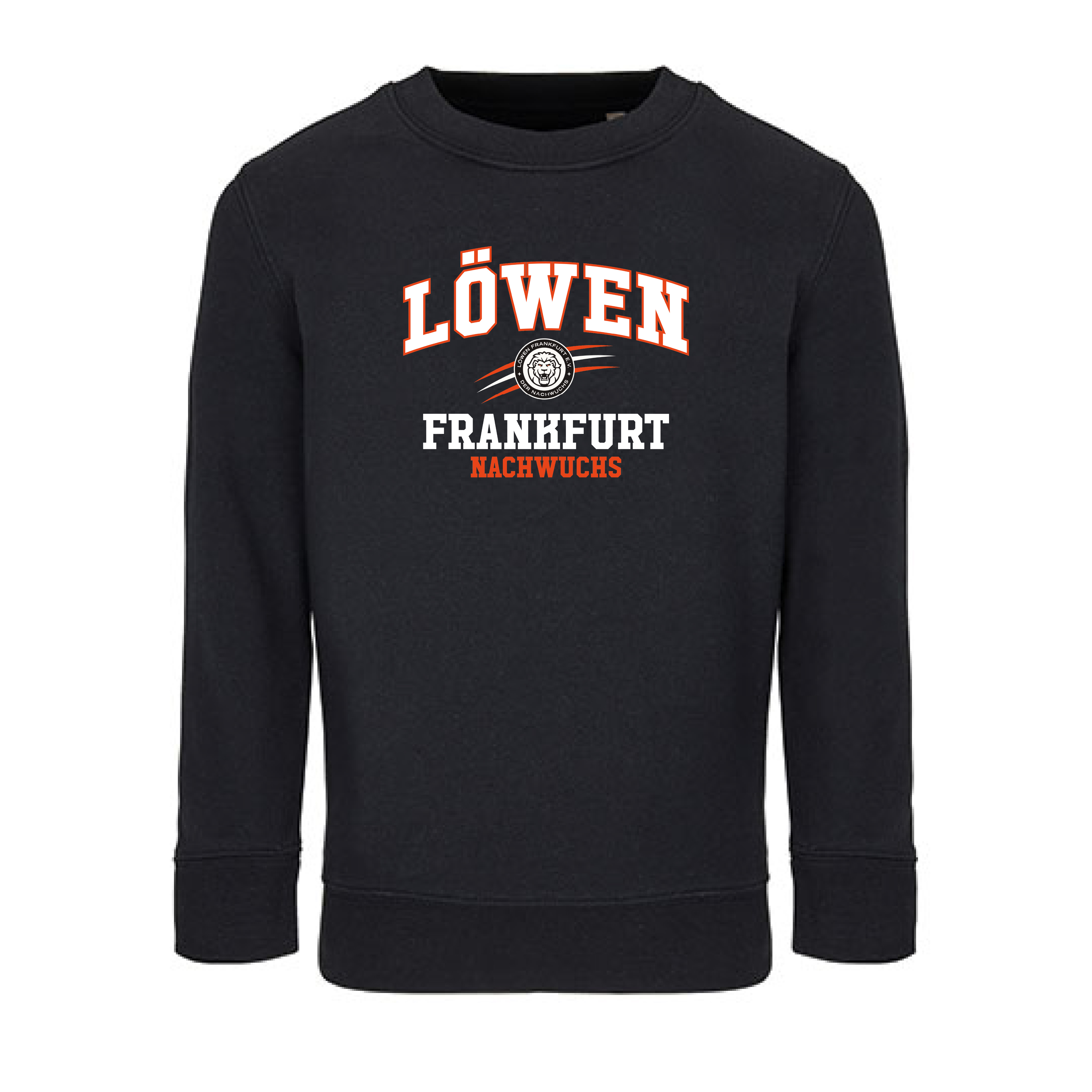 Crewneck Löwen Collegiate in Black, Herren/Unisex, Löwen Frankfurt Nachwuchs